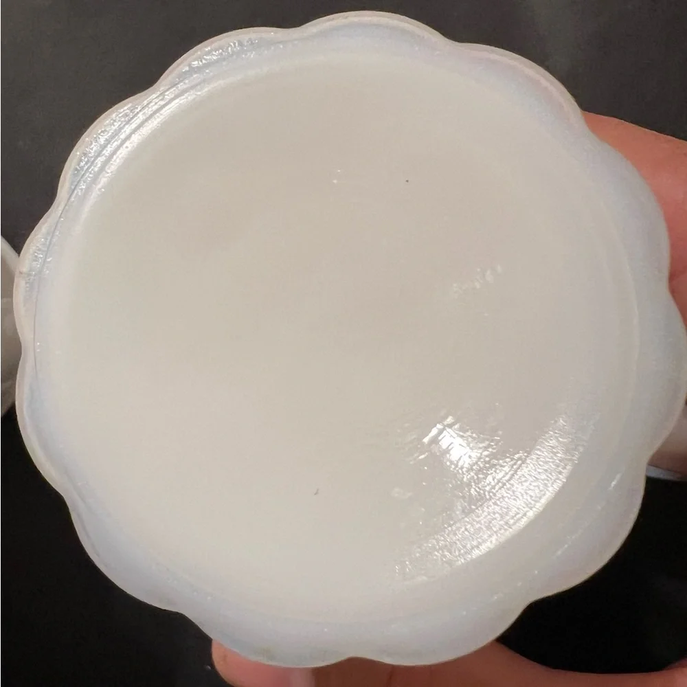 Hazel Atlas Depression Milk Glass Newport Hairpin Pattern Creamer & Sugar 1940’s